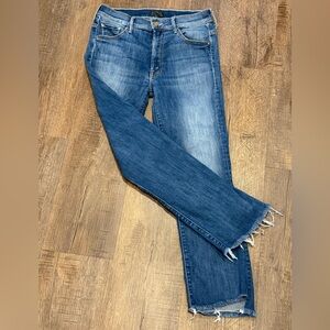 MOTHER Denim Jeans with Gold Accents